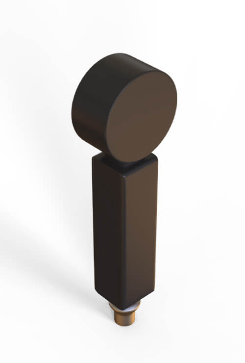 classic resin beer tap handle - custom - round top and square bottom
