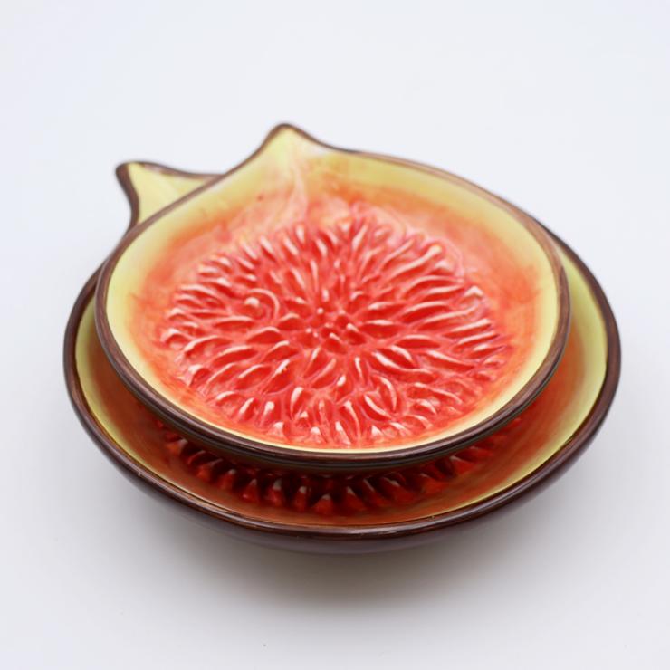 Brown Fig Seed Ceramic Grinder Plate