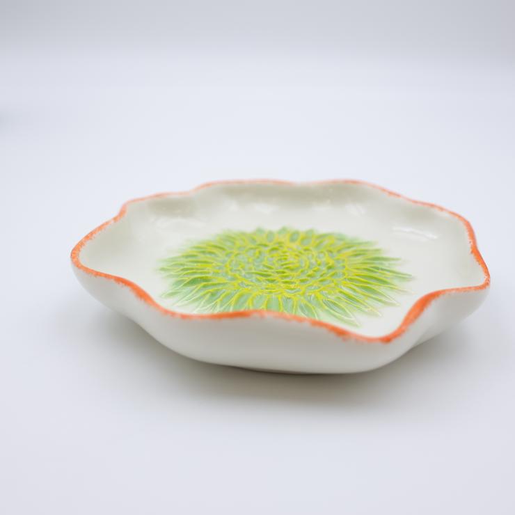 Yellow Chrysanthemum Ceramic Grater Plate