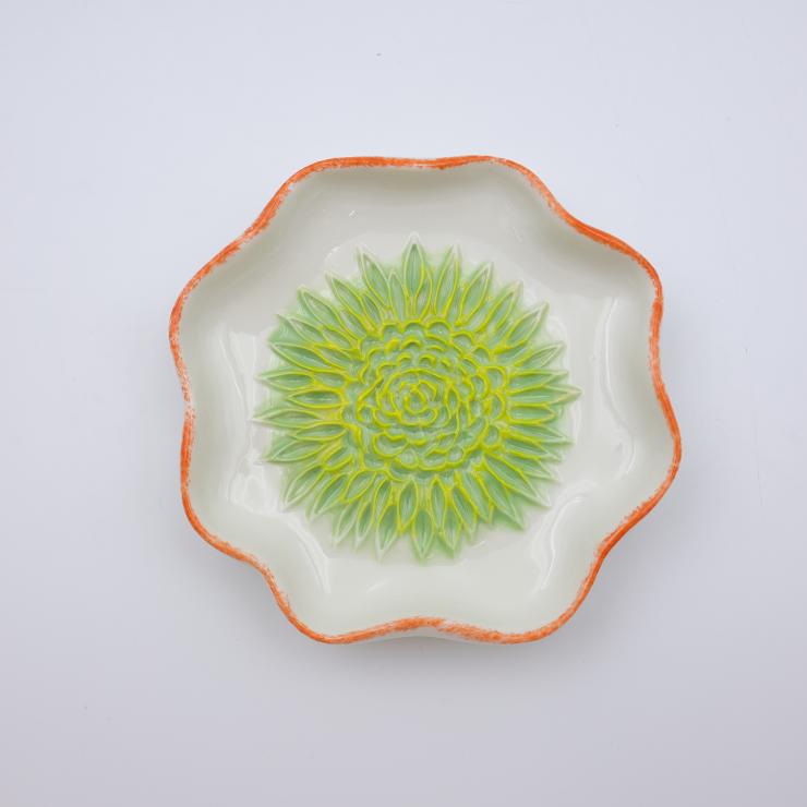 Yellow Chrysanthemum Ceramic Grater Plate