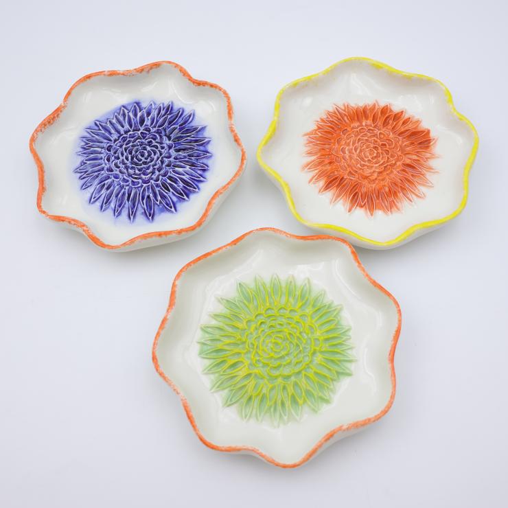 Yellow Chrysanthemum Ceramic Grater Plate