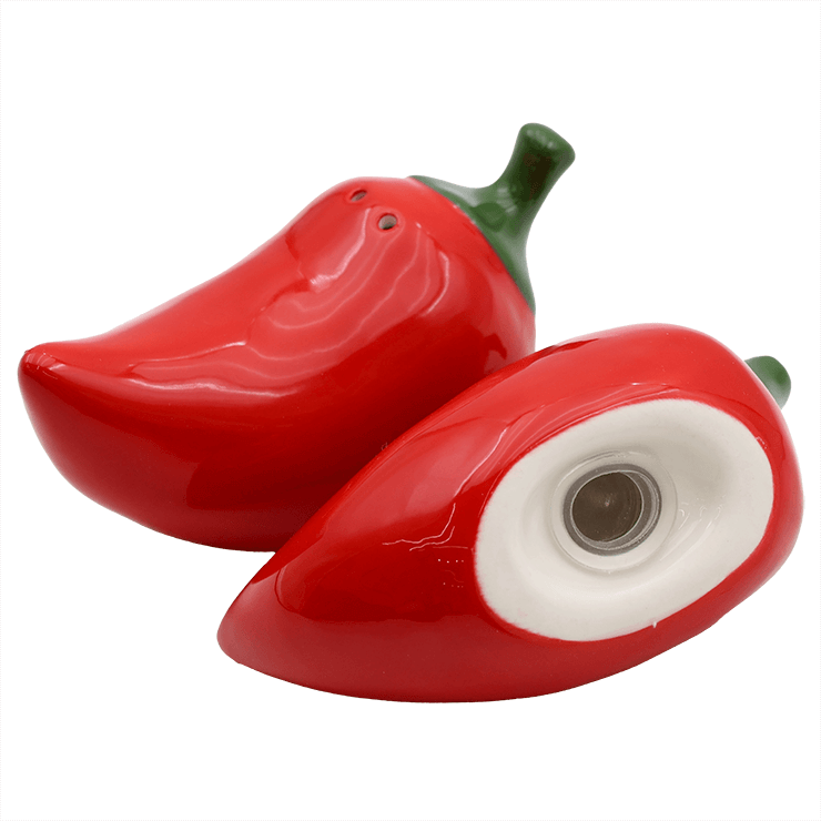 Ceramic Chili Pepper Salt & Pepper Shakers