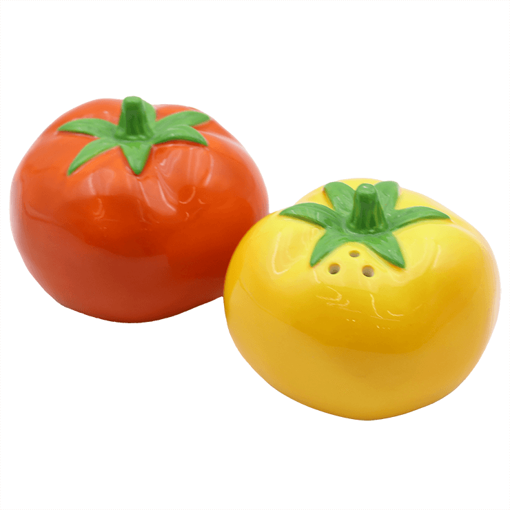 Ceramic Tomato Salt & Pepper Shakers