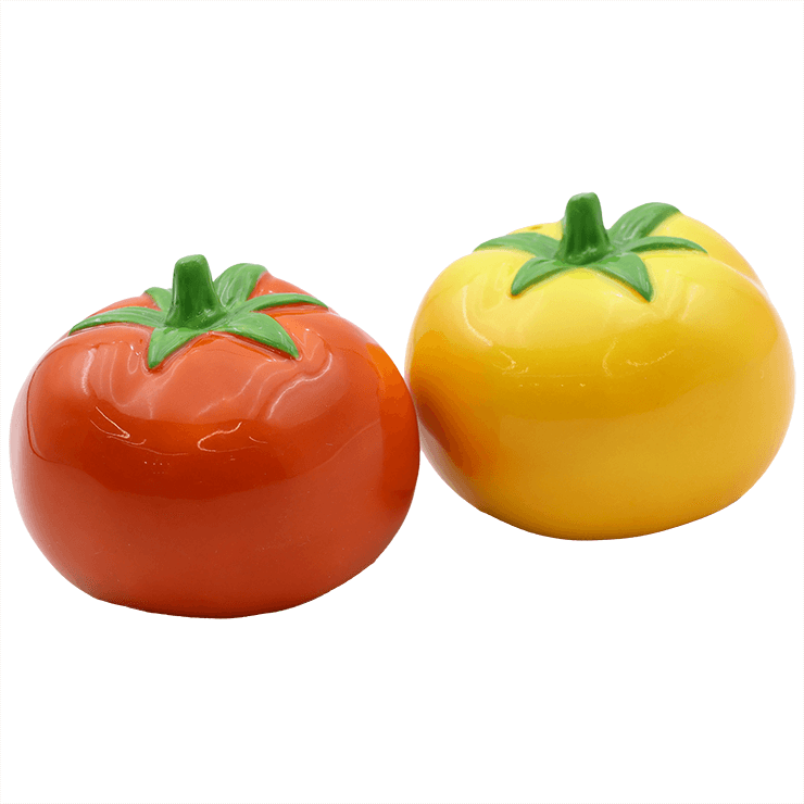 Ceramic Tomato Salt & Pepper Shakers
