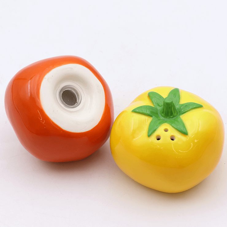 Ceramic Tomato Salt & Pepper Shakers