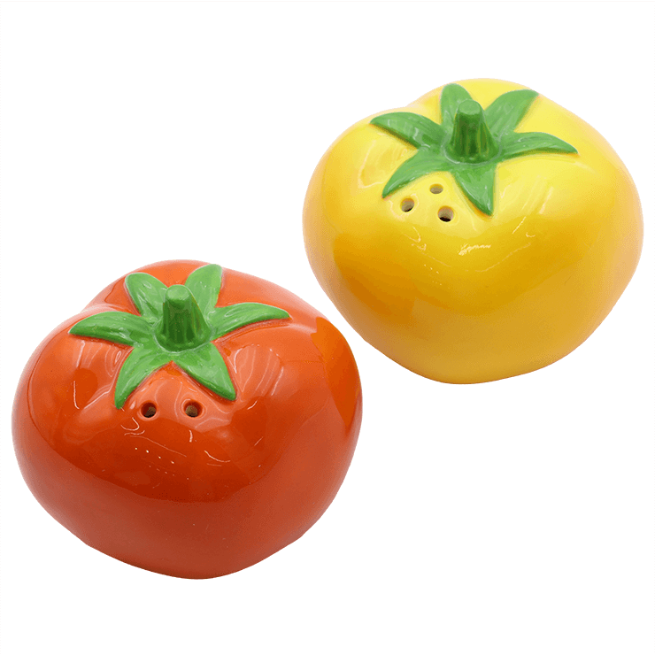 Ceramic Tomato Salt & Pepper Shakers