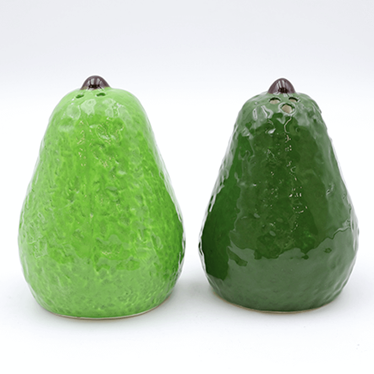 Ceramic Avocado Salt and Pepper Shakers
