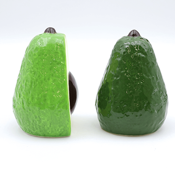Ceramic Avocado Salt and Pepper Shakers