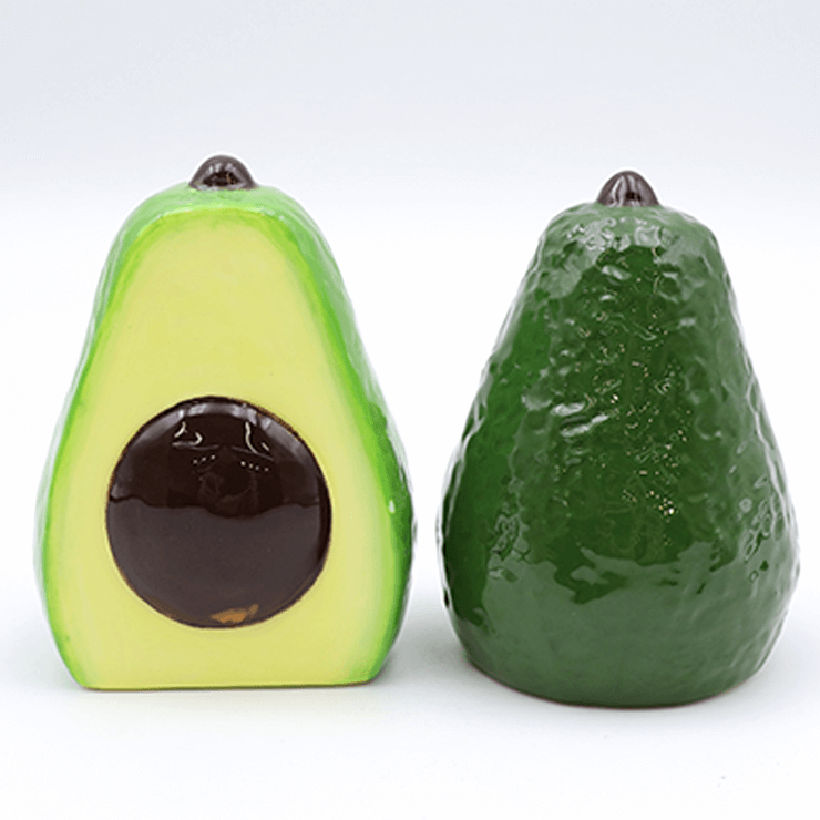 Ceramic Avocado Salt and Pepper Shakers