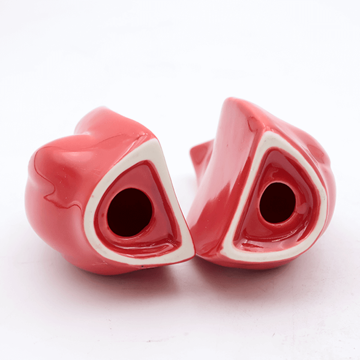 Ceramic Flame Salt and Pepper Shakers