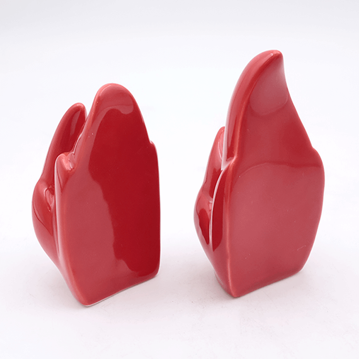 Ceramic Flame Salt and Pepper Shakers