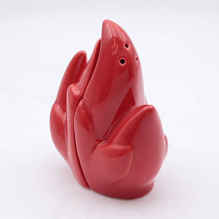 Ceramic Flame Salt and Pepper Shakers