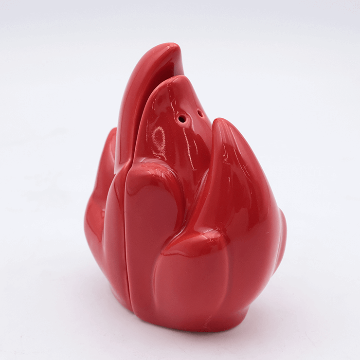 Ceramic Flame Salt and Pepper Shakers