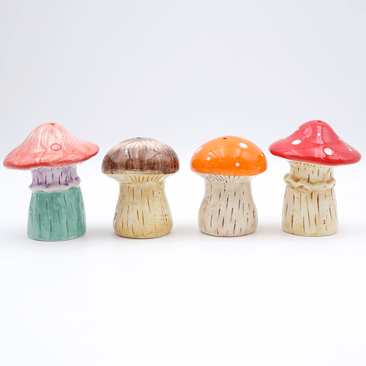 Ceramic Mushroom Salt and Pepper Shakers