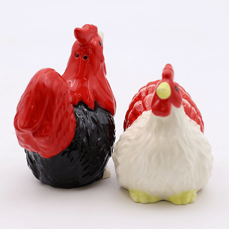 Ceramic Rooster Salt & Pepper Shakers