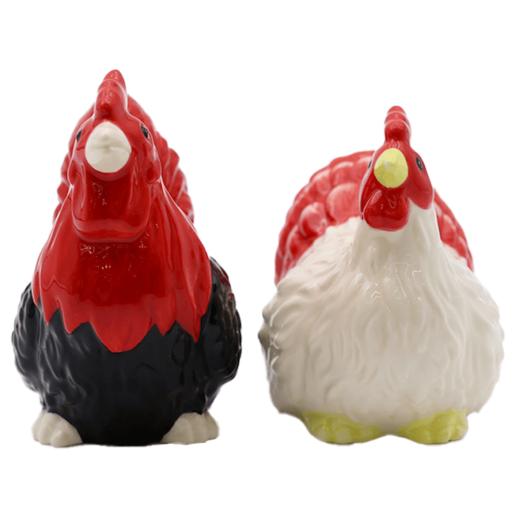 Ceramic Rooster Salt & Pepper Shakers