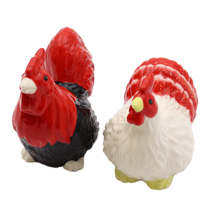 Ceramic Rooster Salt & Pepper Shakers