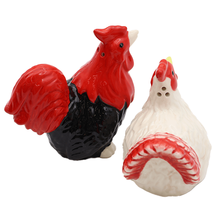Ceramic Rooster Salt & Pepper Shakers