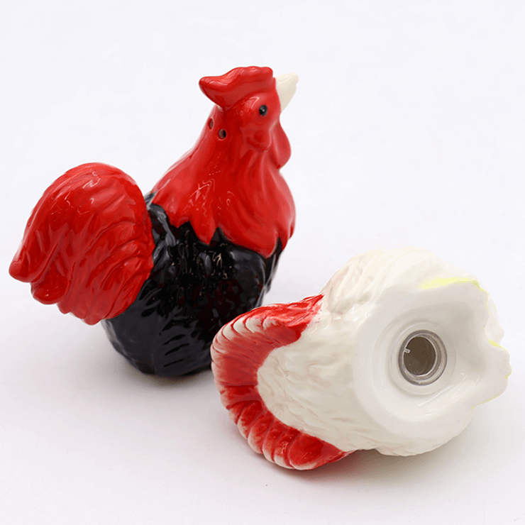 Ceramic Rooster Salt & Pepper Shakers