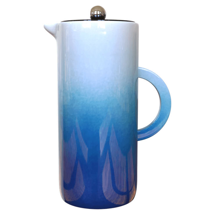 Blue Gradient Ceramic French Coffee Press