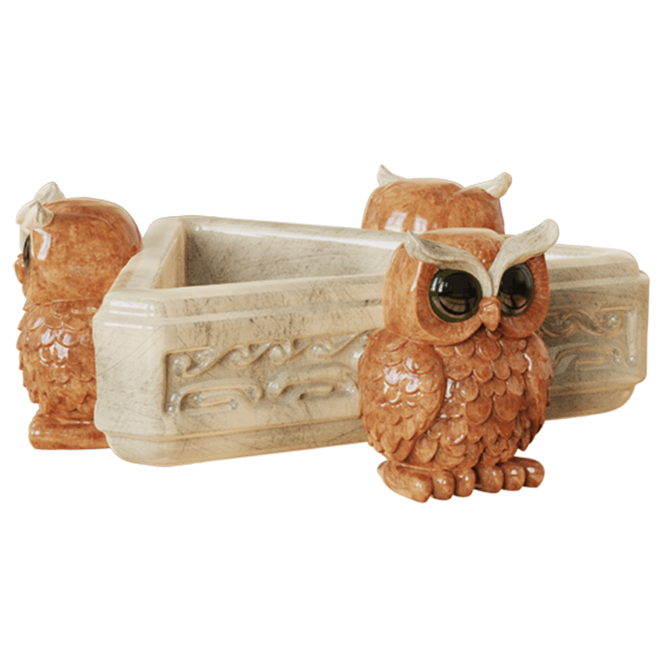Ceramic Owl Tiki Bowl