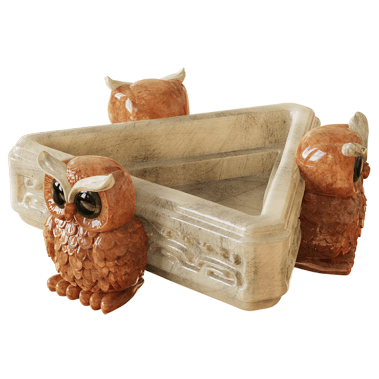 Ceramic Owl Tiki Bowl