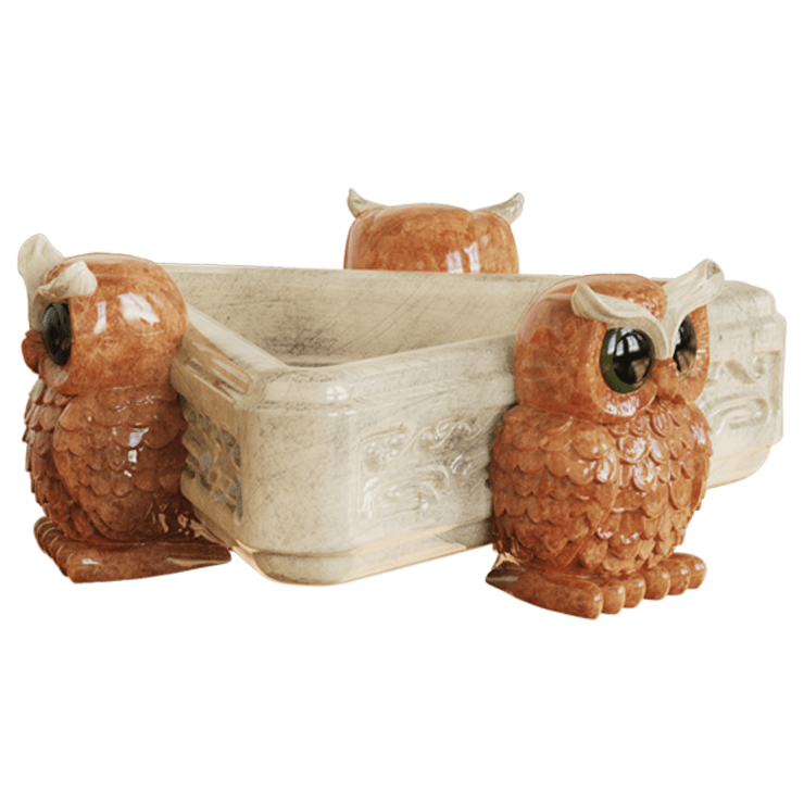 Ceramic Owl Tiki Bowl