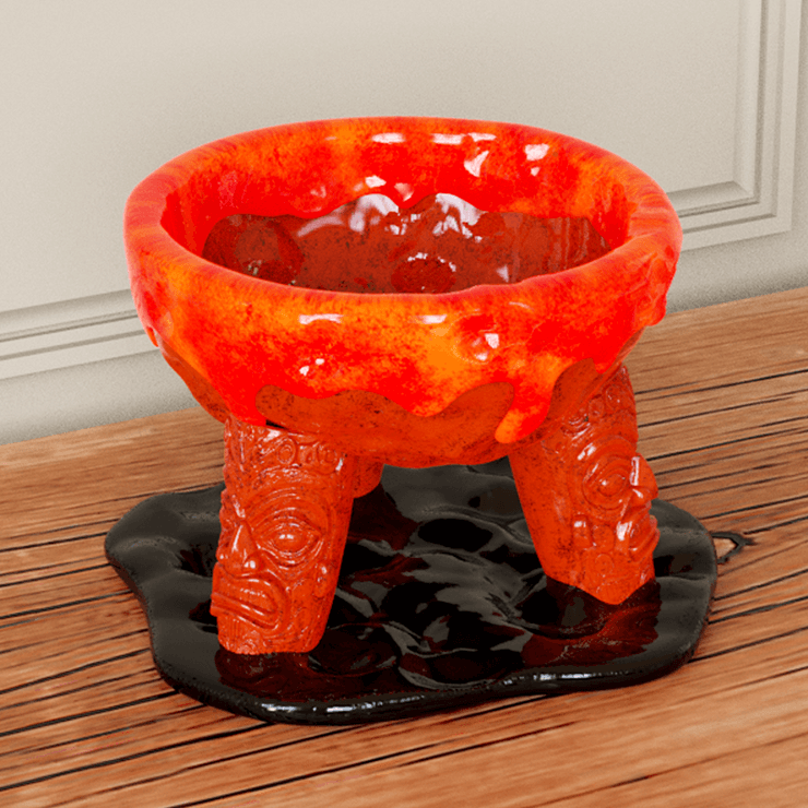 Volcano Ceramic Tiki Bowl