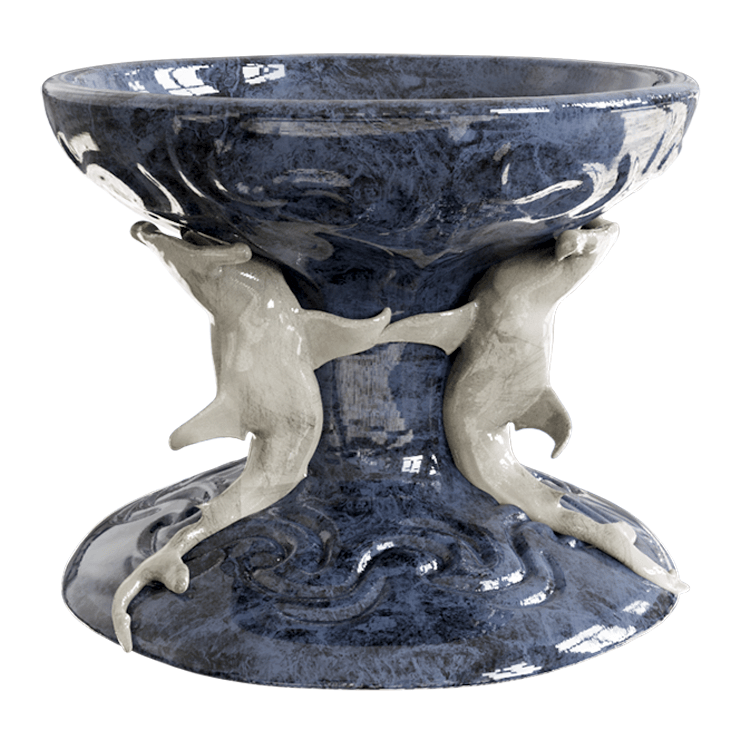 Hammerhead Shark Ceramic Tiki Bowl