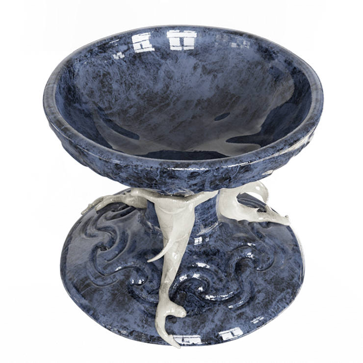 Hammerhead Shark Ceramic Tiki Bowl