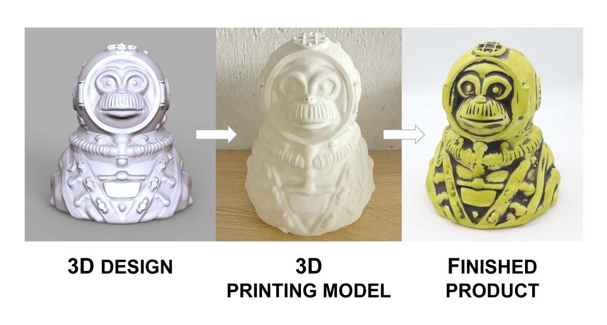 Ceramic diver monkey head tiki mug - The process from 3D design to 3D printing to mold making to the finished product - news blog pic.jpg Ceramic diver monkey head tiki mug - The process from 3D design to 3D printing to mold making to the finished product - news blog pic.jpg