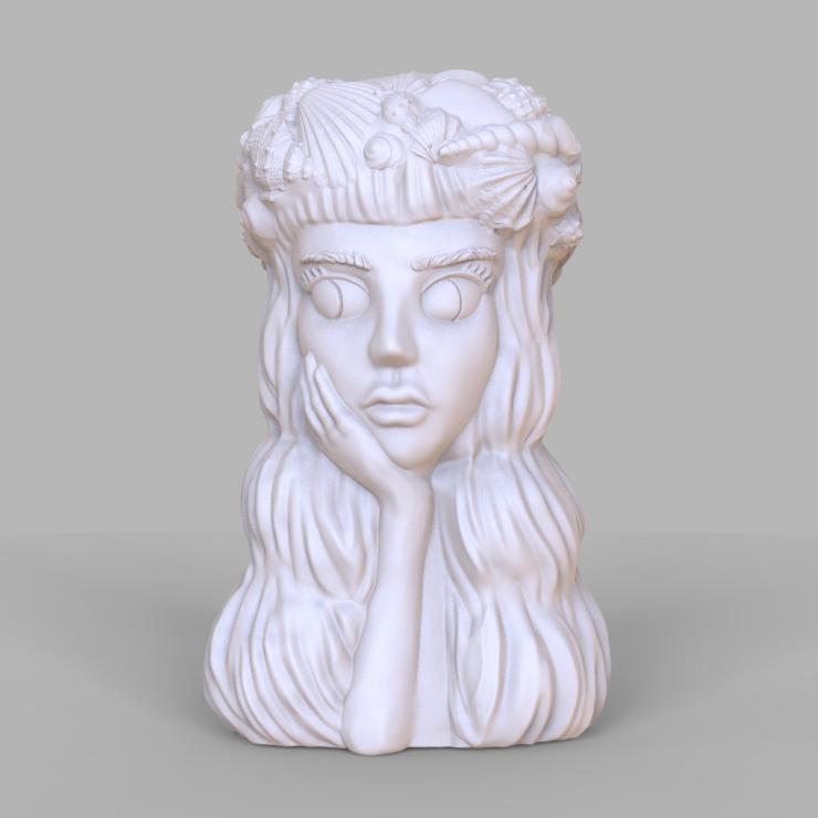 Seashell Goddess Ceramic Tiki Mug