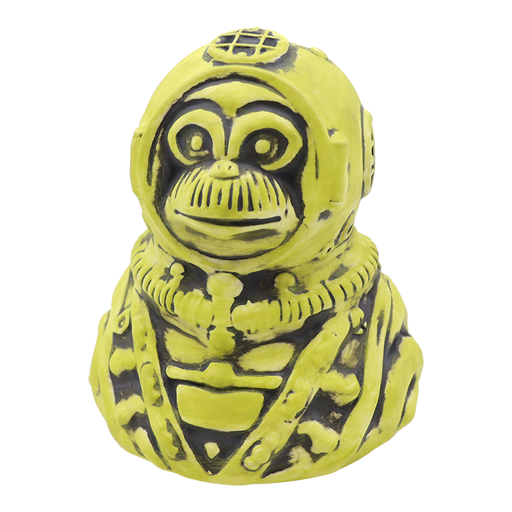 Diver Monkey Ceramic Tiki Mug