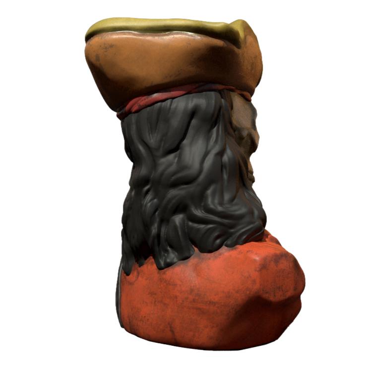 Skeleton Pirate Captain Ceramic Tiki Mug