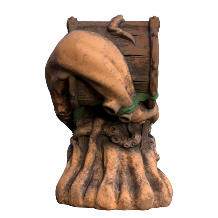 Treasure Chest, Skull Reef & Octopus Tentacle Ceramic Tiki Mug