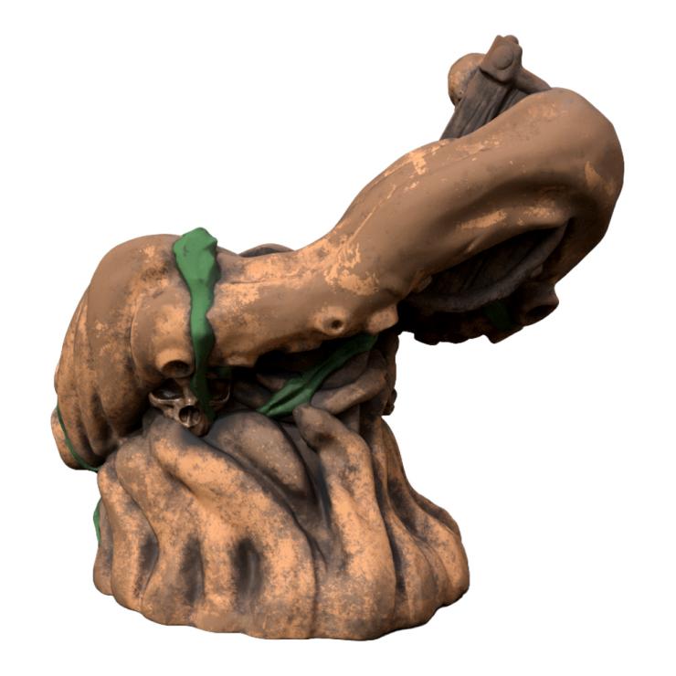 Treasure Chest, Skull Reef & Octopus Tentacle Ceramic Tiki Mug