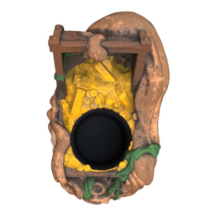 Treasure Chest, Skull Reef & Octopus Tentacle Ceramic Tiki Mug