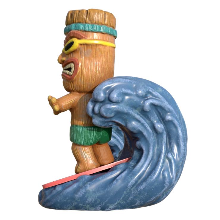 Surfer Tiki Mug - Green Wave Edition