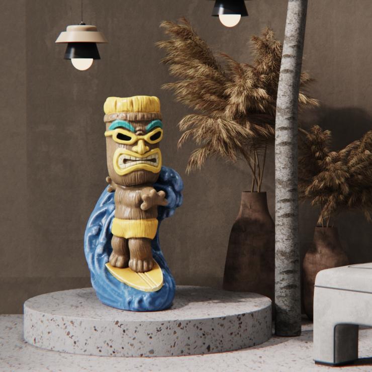 Surfer Tiki Mug - Golden Coast Edition