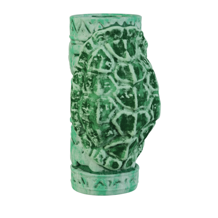 Sea Turtle Totem Tiki Mug - Green Finish