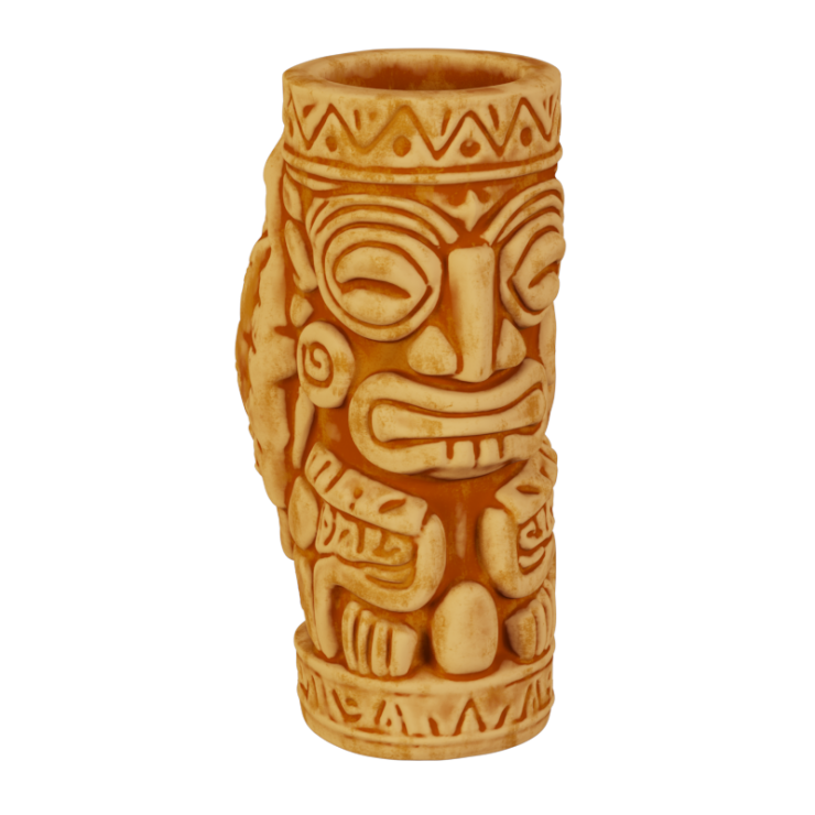 Sea Turtle Totem Tiki Mug - Sandstone Yellow