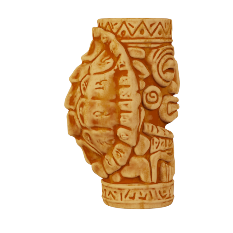 Sea Turtle Totem Tiki Mug - Sandstone Yellow