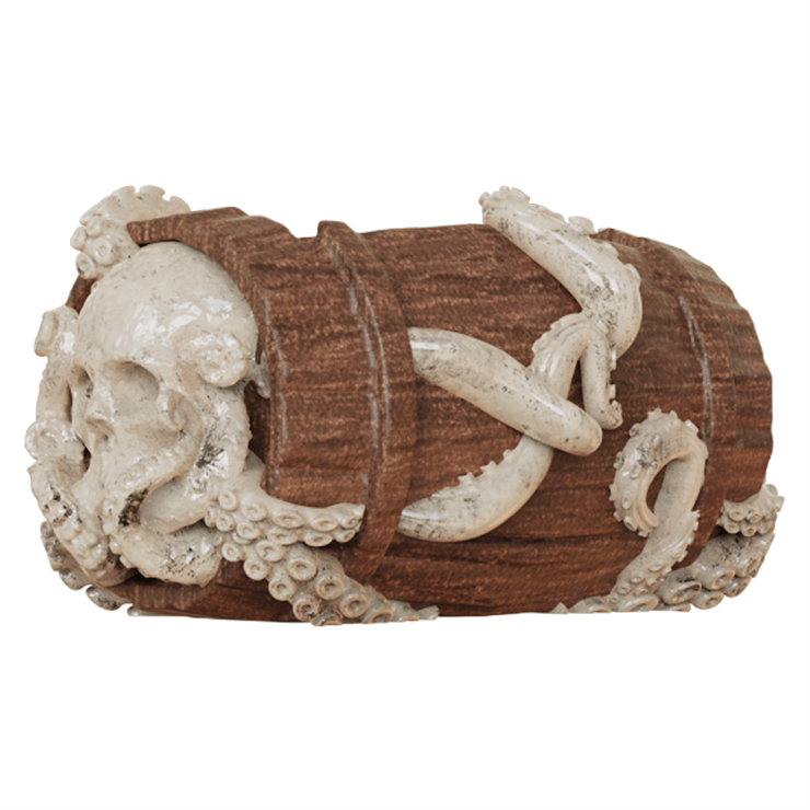 Octopus Barrel Tiki Bowl