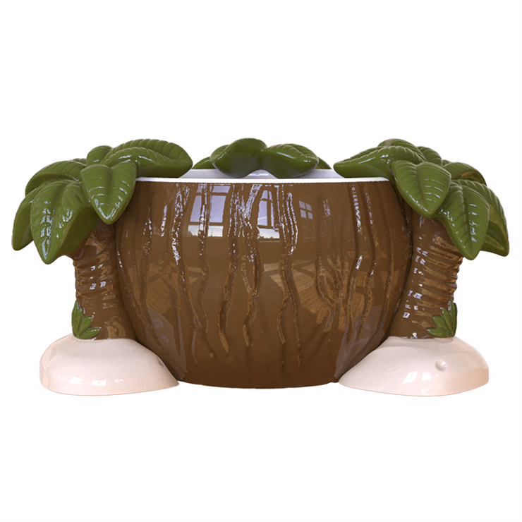 Palm Tree Coconut Tiki Bowl