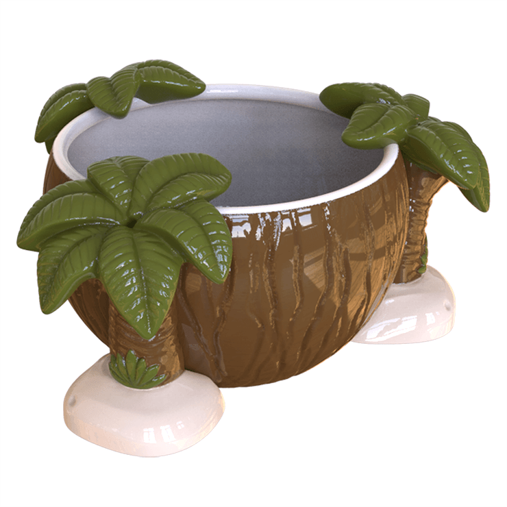 Palm Tree Coconut Tiki Bowl