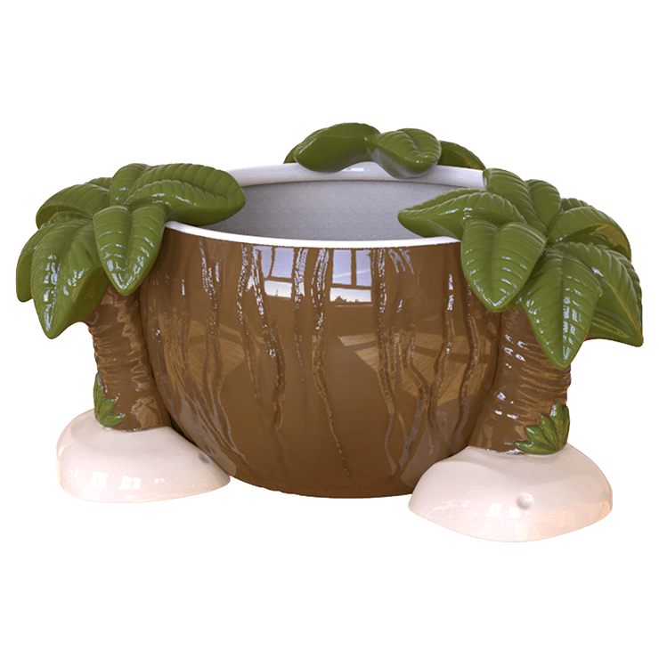 Palm Tree Coconut Tiki Bowl