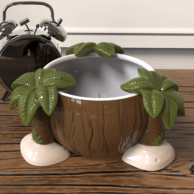 Palm Tree Coconut Tiki Bowl