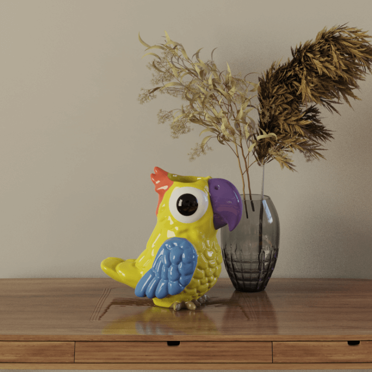 Tropical Parrot Tiki Mug