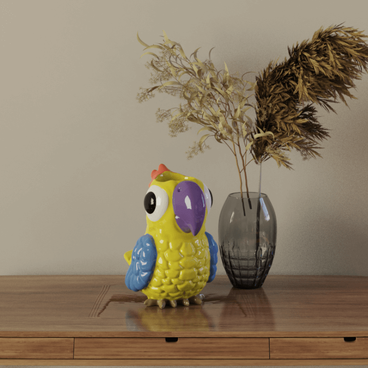 Tropical Parrot Tiki Mug