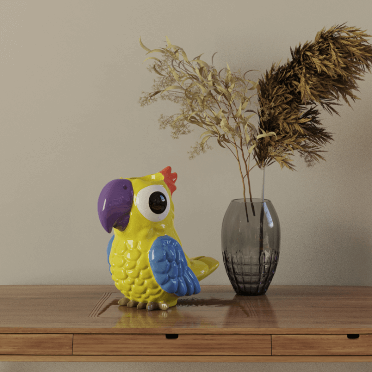 Tropical Parrot Tiki Mug